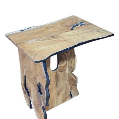 solid wood accent table